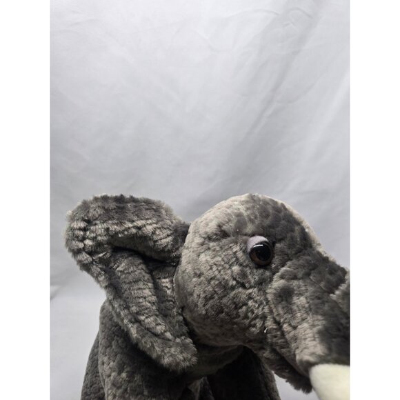 Magnussen Home RARE Gray Elephant Realistic Plush Stuffed Animal Toy Home Decor - Picture 6 of 16